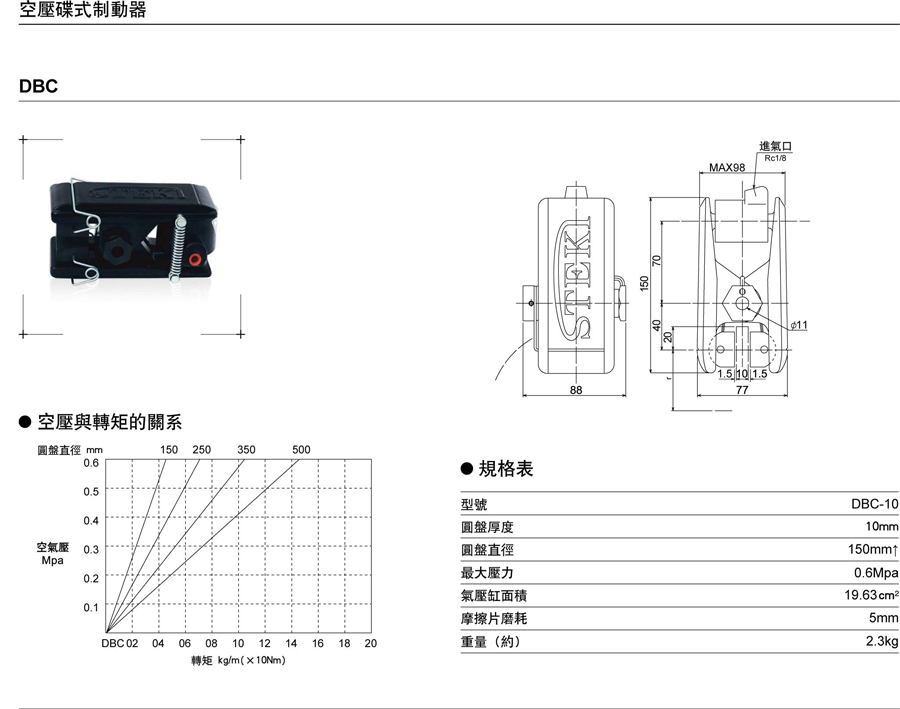 DBC型空壓碟式制動器(圖1)